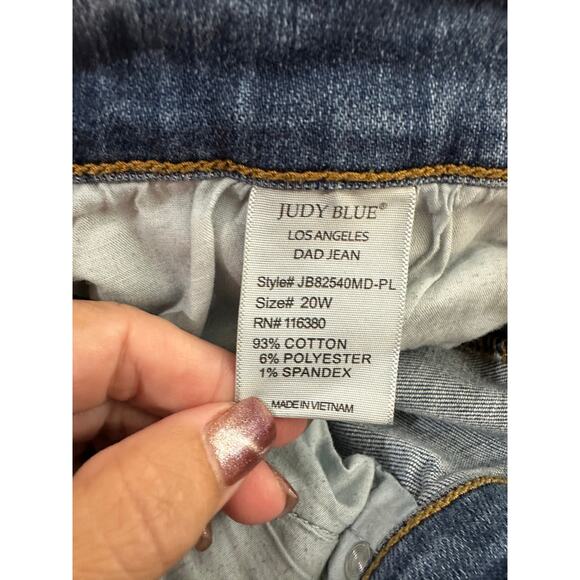 Judy Blue Dad Jeans 20W Stretch Comfy High Waist Plus - Picture 11 of 12